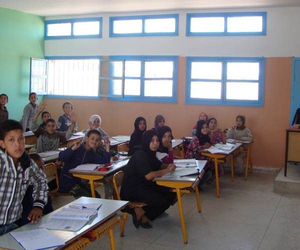 Ecole d'Ait amlal, salle de classe rénovée